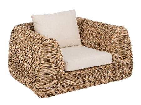 Armchair Natural Rattan Foam 111 x 97 x 63 cm Online