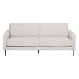 3-Seater Sofa 213 x 87 x 90 cm White Metal Online Hot Sale