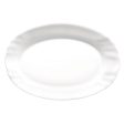 Serving Platter Bormioli Rocco Ebro Oval White Glass (22 cm) (24 Units) Online Hot Sale