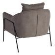 Armchair 76,5 x 70 x 74 cm Synthetic Fabric Metal Dark grey Supply