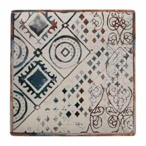 Flat Plate La Mediterránea Grecia Porcelain 24 x 24 x 2 cm (6 Units) Online Hot Sale