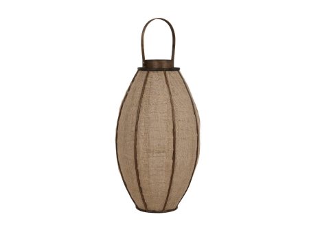 Candleholder Home ESPRIT Natural Jute Bamboo 34 x 34 x 60 cm Cheap