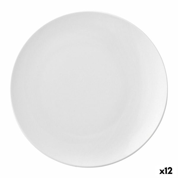 Flat plate Ariane Vital Coupe Ceramic White (Ø 21 cm) (12 Units) Hot on Sale