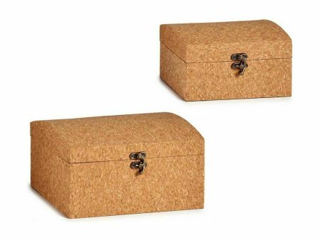 Set of Chests Cork MDF Wood (6 Units) Discount