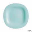 Flat plate Luminarc Carine Turquoise Glass (Ø 27 cm) (24 Units) Online Sale