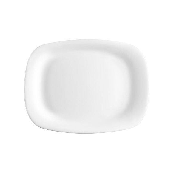 Serving Platter Bormioli Rocco Parma Rectangular White Glass (18 x 21 cm) (24 Units) For Cheap