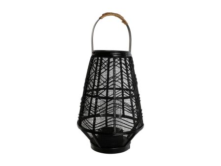 Candleholder Home ESPRIT Black Metal 27,5 x 27,5 x 40 cm Online Sale