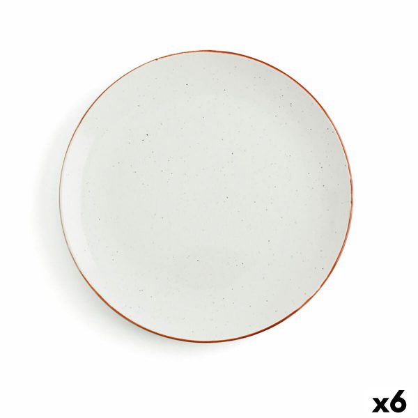 Flat plate Ariane Terra Ceramic Beige (Ø 29 cm) (6 Units) Online now