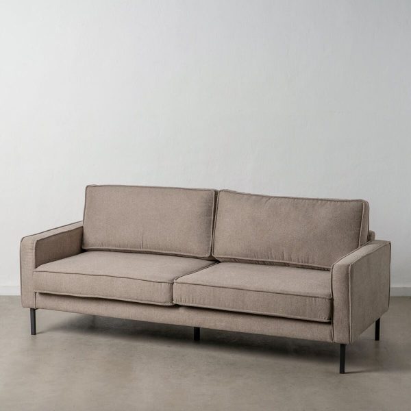 3-Seater Sofa Taupe 213 x 87 x 90 cm For Cheap