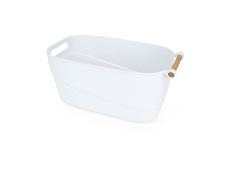 Multi-purpose basket Confortime White Plastic With handles 40 x 21,5 x 18 cm Supply