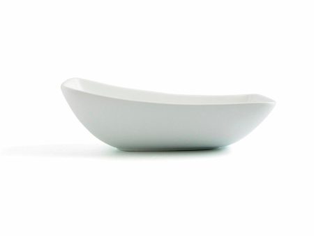 Bowl Ariane Vital Rectangular Ceramic White (24 cm) (6 Units) Hot on Sale