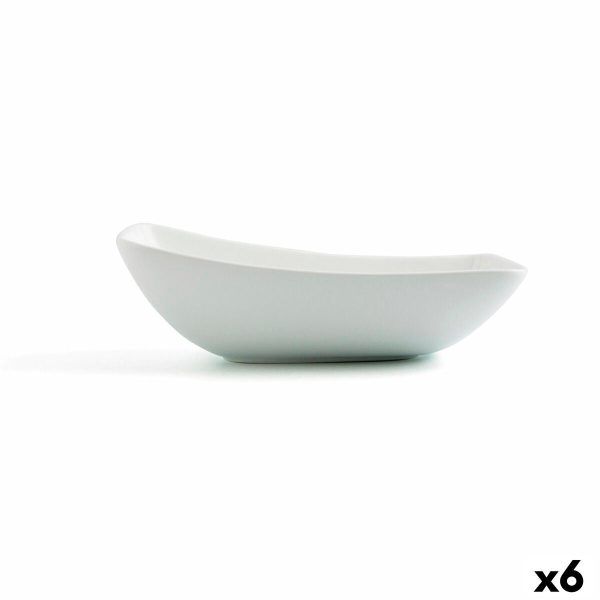 Bowl Ariane Vital Rectangular Ceramic White (24 cm) (6 Units) Hot on Sale