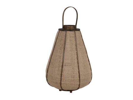 Candleholder Home ESPRIT Natural Jute Bamboo 41,5 x 41,5 x 57 cm Hot on Sale