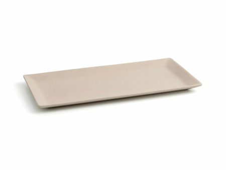 Snack tray Quid Mineral Gres Beige Ceramic 15 x 30 cm (8 Units) For Cheap