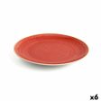 Flat plate Ariane Terra Ceramic Red (24 cm) (6 Units) Online Sale