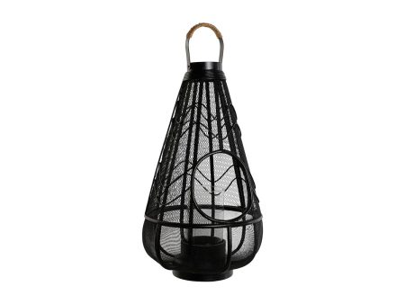 Candleholder Home ESPRIT Black Metal 28 x 28 x 50 cm Online Sale