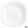 Deep Plate Luminarc Carine White Glass (Ø 23,5 cm) (24 Units) For Discount