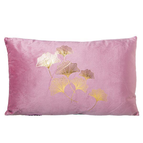 Cushion Alexandra House Living Pink Golden Textile 50 x 30 cm Supply