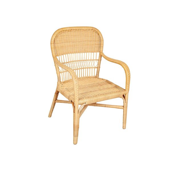 Armchair Romimex Natural Rattan 55 x 87 x 60 cm For Sale