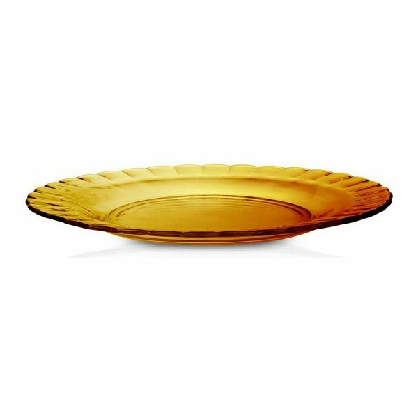 Flat Plate Duralex Picardie Crystal Amber ø 26 x 2 cm For Discount