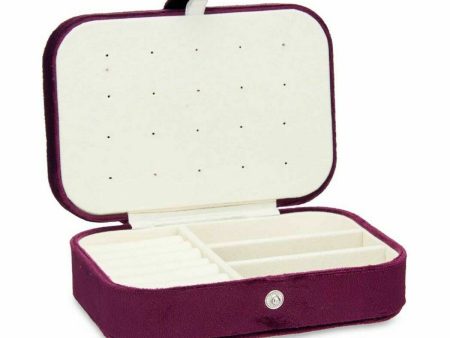 Jewelry box Velvet Burgundy (16,2 x 6 x 11,5 cm) (12 Units) on Sale