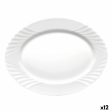 Serving Platter Bormioli Rocco Ebro Oval White Glass (36 cm) (12 Units) Online Sale