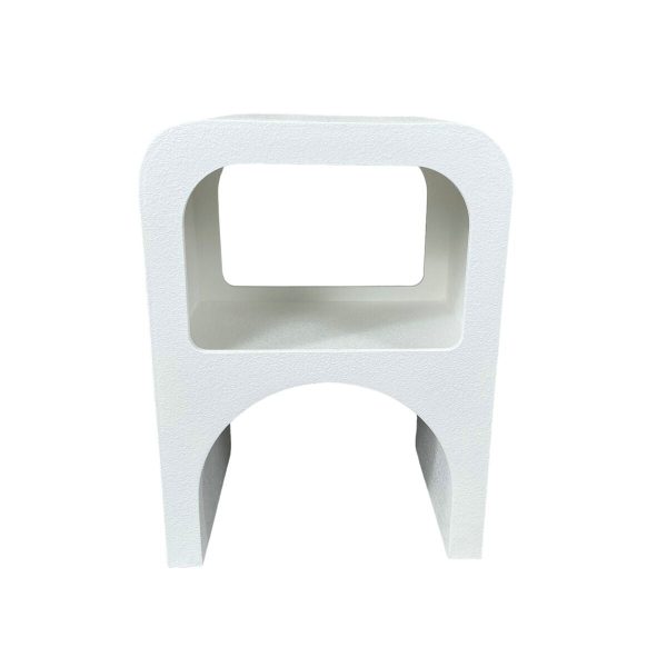 Side table Romimex White MDF Wood 41 x 56 x 30 cm Online now