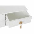 TV furniture DKD Home Decor White Golden Fir MDF Wood 120 x 42 x 54 cm Discount