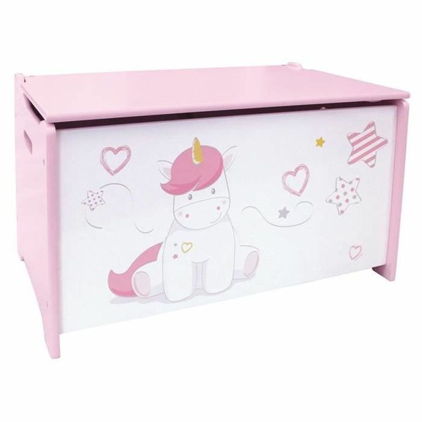 Chest Fun House Unicorn Pink White Wood on Sale