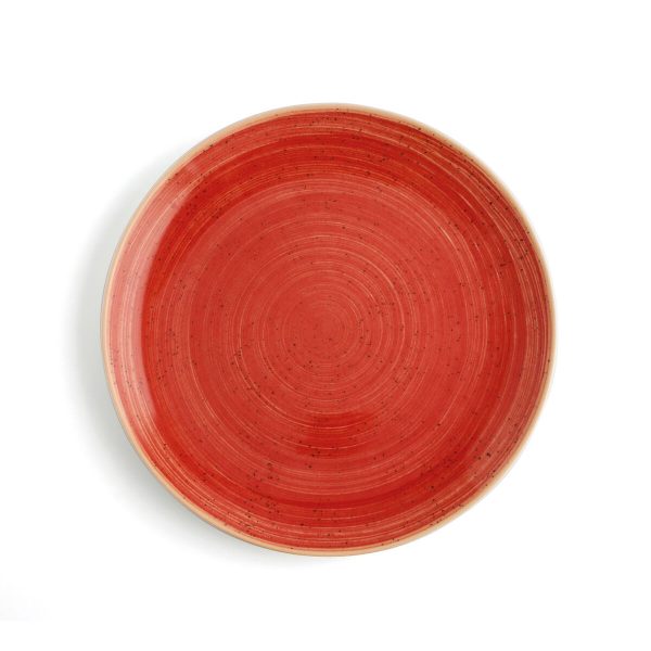 Flat plate Ariane Terra Ceramic Red (Ø 31 cm) (6 Units) For Discount