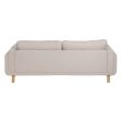 3-Seater Sofa Beige 216 x 90 x 82 cm Online Sale