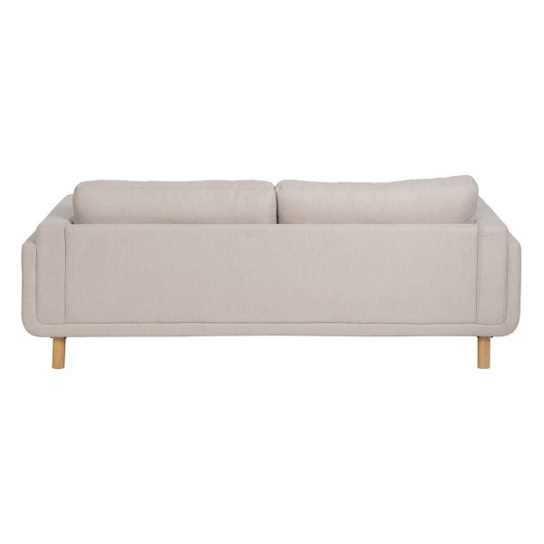 3-Seater Sofa Beige 216 x 90 x 82 cm Online Sale