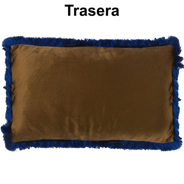 Cushion Alexandra House Living Blue Golden Textile 50 x 30 cm Hot on Sale