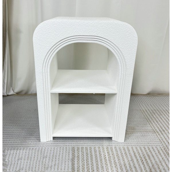 Side table Romimex White MDF Wood 40 x 55 x 30 cm For Discount