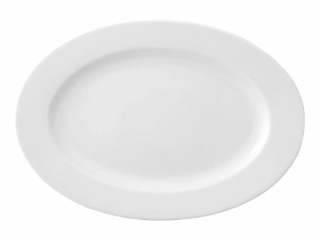 Flat plate Ariane Prime Oval Ceramic White (22 x 20 cm) (12 Units) Fashion