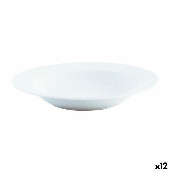 Deep Plate Quid Basic White Ceramic Ø 21,5 cm (12 Units) Online