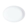 Serving Platter Luminarc Trianon Oval White Glass 31 x 24 cm (6 Units) For Sale