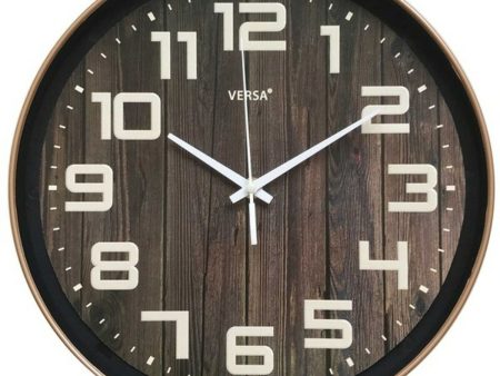 Wall Clock Versa Plastic (4,3 x 30,5 x 30,5 cm) For Discount