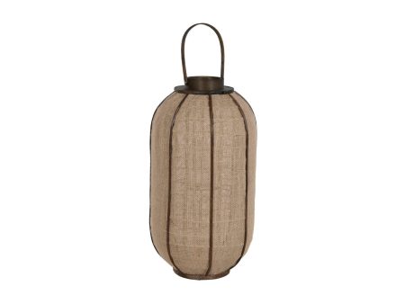 Candleholder Home ESPRIT Natural Jute Bamboo 33 x 33 x 61,5 cm Hot on Sale