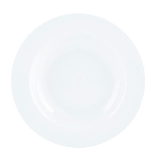 Deep Plate Quid Basic White Ceramic Ø 21,5 cm (12 Units) Online