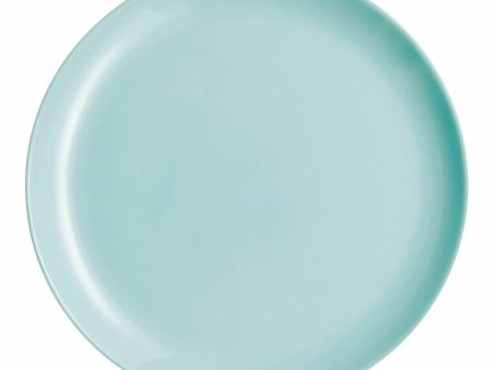 Flat plate Luminarc Diwali Turquoise Glass (25 cm) (24 Units) For Cheap