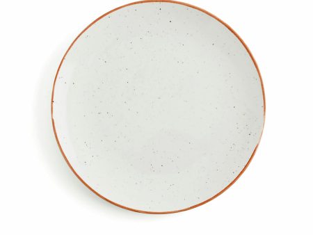 Flat plate Ariane Terra Ceramic Beige (Ø 21 cm) (12 Units) For Cheap