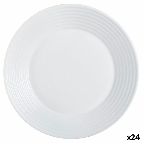 Deep Plate Luminarc Harena White Glass (Ø 23,5 cm) (24 Units) Fashion