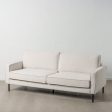 3-Seater Sofa 213 x 87 x 90 cm White Metal Online Hot Sale