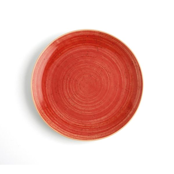 Flat plate Ariane Terra Ceramic Red (Ø 27 cm) (6 Units) Supply