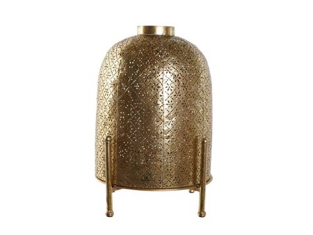 Candleholder Home ESPRIT Golden Metal Crystal 24 x 24 x 33 cm Online Hot Sale