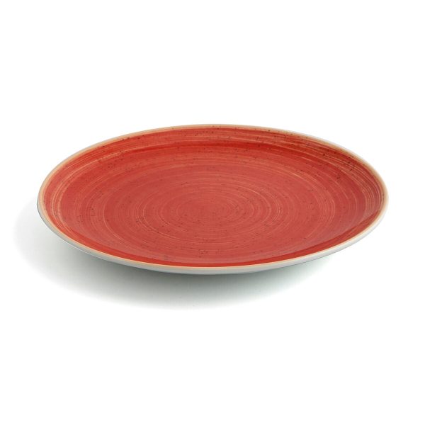 Flat plate Ariane Terra Ceramic Red (Ø 31 cm) (6 Units) For Discount