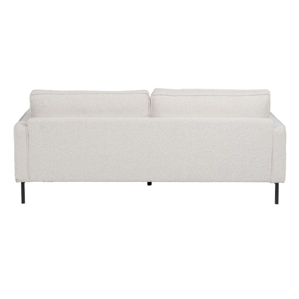 3-Seater Sofa 213 x 87 x 90 cm White Metal Online Hot Sale