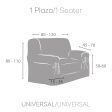 Armchair slipcovers Eysa LEVANTE White 100 x 110 x 120 cm Online Hot Sale