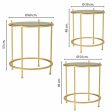 Set of 3 tables Alexandra House Living Gold 53 x 60 x 53 cm on Sale